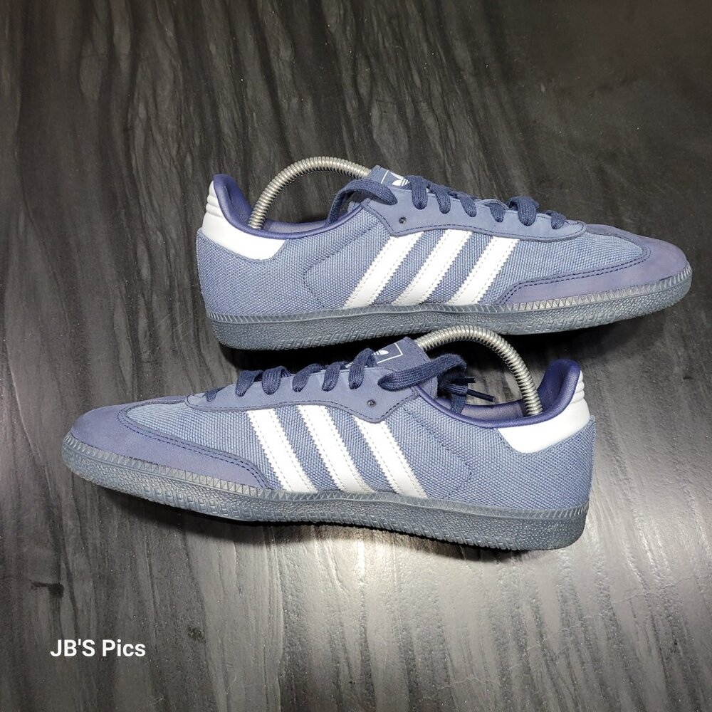 Adidas Samba Originals Men's OG Preloved Ink Halo Blue Indigo ID1454 - Picture 9 of 14